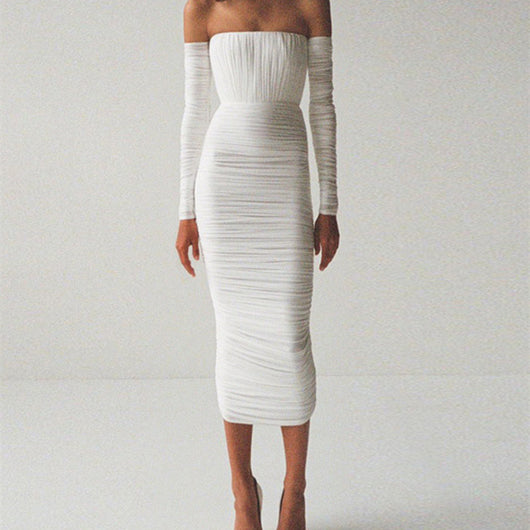 Vestido de Fiesta Ice Silk Largo Medio - Fresco para Verano