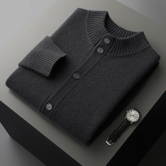 Suéter Cuello Alto Corto Tejido Grueso para Hombre - Image 6