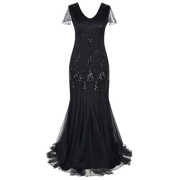 Vestido de Fiesta Talla Grande con Lentejuelas Estilo Vintage - Image 3