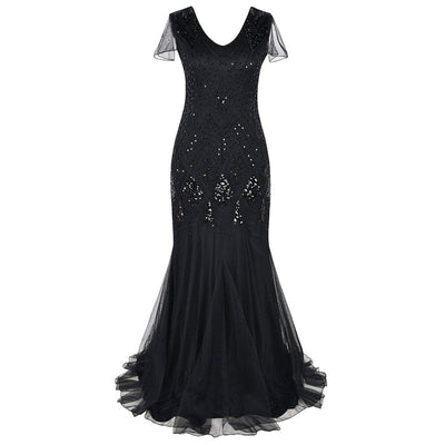 Vestido de Fiesta Talla Grande con Lentejuelas Estilo Vintage - Image 3