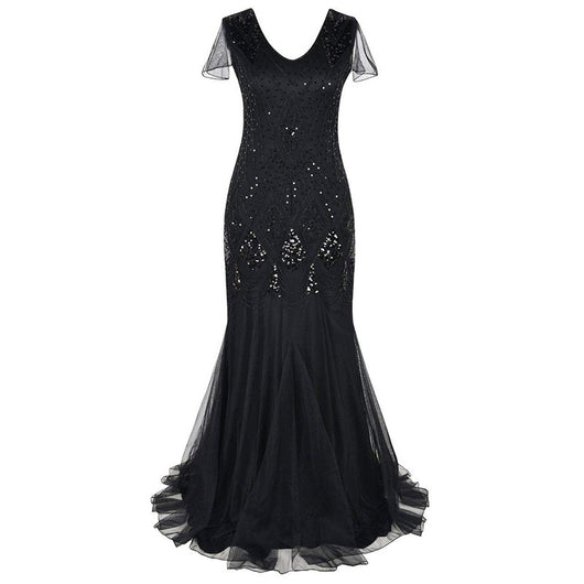 Vestido de Fiesta Talla Grande con Lentejuelas Estilo Vintage - Image 3