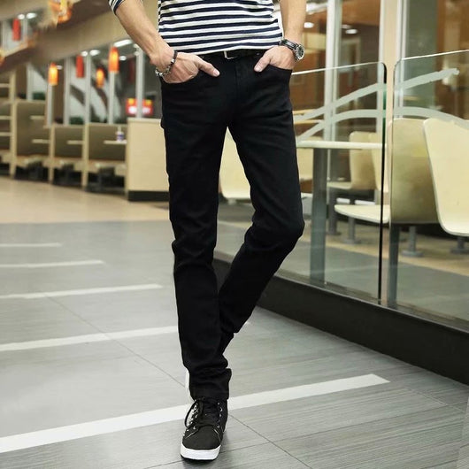 Pantalones Vaqueros Azul Lavado Slim Fit para Hombre - Estilo Primavera Otoño - Image 6