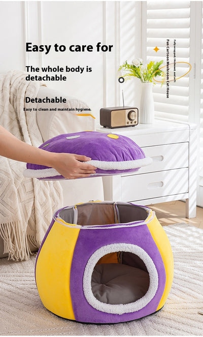 Nido Térmico Desmontable para Gatos y Conejos - Felpa Gruesa Invierno - Image 20