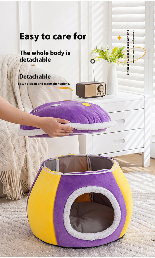 Nido Térmico Desmontable para Gatos y Conejos - Felpa Gruesa Invierno - Image 20