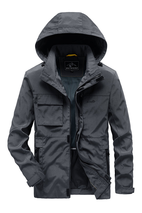 Chaqueta Cortavientos Suelta con Múltiples Bolsillos para Primavera y Otoño