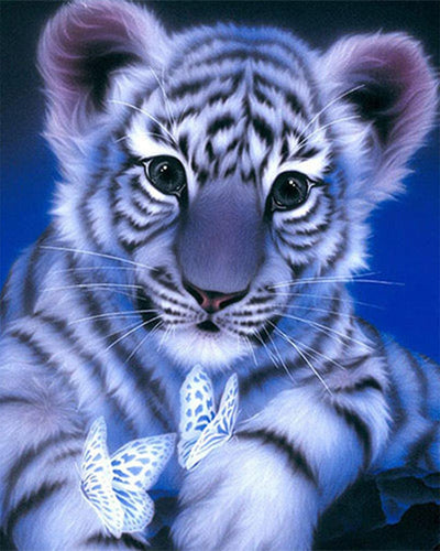 Cuadro de Diamantes Tigre Completo - Pintura DIY con Taladros Redondos y Cuadrados - Image 10