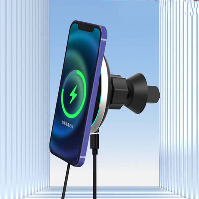 Cargador Magnético Inalámbrico 15W para Auto - Soporte Ventilación Carga Rápida - Image 3