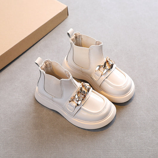 Botas Princesa Martin de Cuero Brillante con Suela Suave para Niñas - Image 2