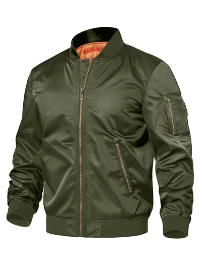 Chaqueta Piloto Deportiva para Hombre - Estilo Baseball con Cierre - Image 8
