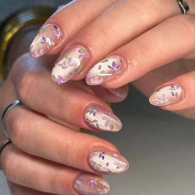 Protector de Uñas Removible con Diseño Floral Ojo de Gato - Image 12