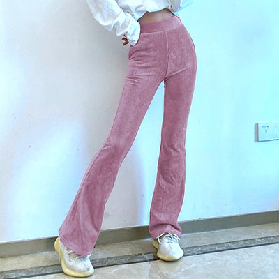 Pantalones de Pana Cintura Alta con Bolsillos - Corte Relajado y Slim - Image 20