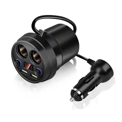 Cargador de Auto Type-C con Soporte de Taza - Carga Rápida Multifunción