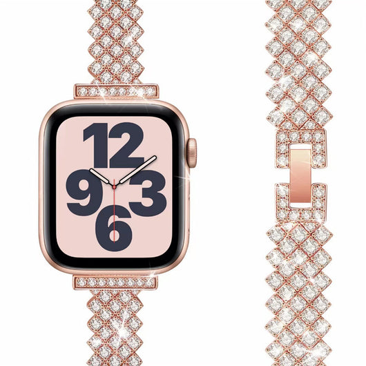 Correa de Reloj de Diamantes y Cristales Metálica - Image 13