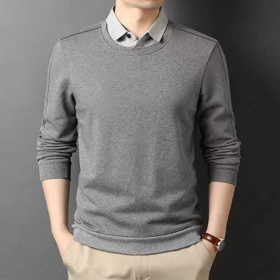 Chaqueta Casual para Hombre con Cuello Falso Desmontable - Manga Larga - Image 3