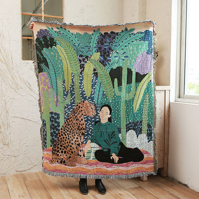 Manta de Campamento Jungle - Cobija Decorativa Multifuncional para Acampar