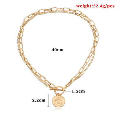 Collar Colgante Doble Cadena Elegante para Mujer - Image 6