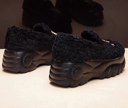 Zapatos Plataforma Mujer Invierno Terciopelo - Tacón Medio Cómodo - Image 11