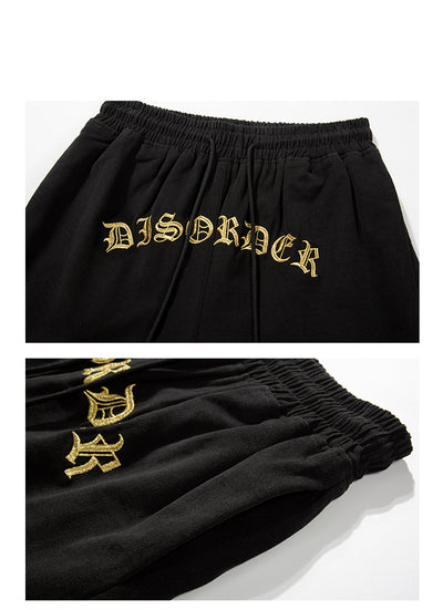 Shorts Militares de Lona Pesada con Bordado Dorado Floral - Image 16