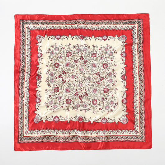 Pañuelo de Seda Artificial Estampado 90cm - Accesorio Versátil para Cualquier Ocasión - Image 6