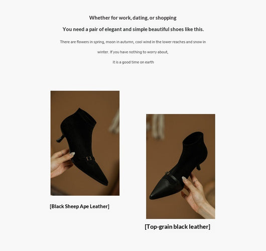 Botas Negras para Mujer con Tacón Fino - Elegantes y Versátiles - Image 20