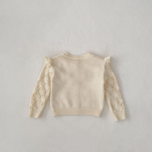 Chaqueta Tejida Hueca Hecha a Mano para Bebés y Niños - Image 16