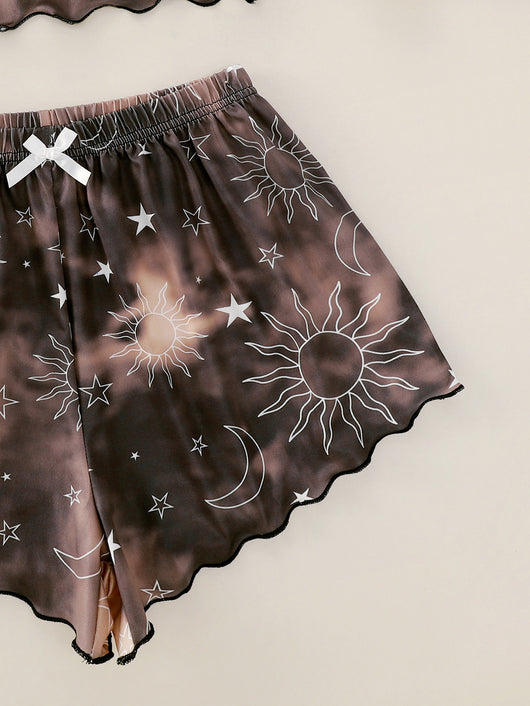 Shorts y Pijama Estampado Sol Luna - Comodidad Total - Image 4