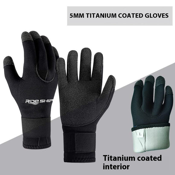 Guantes de Buceo 3.5mm con Recubrimiento Titanio - Resistentes, Cálidos y Antideslizantes