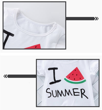 Conjunto de Playa para Niña: Playera y Shorts de Verano con Diadema - Image 13