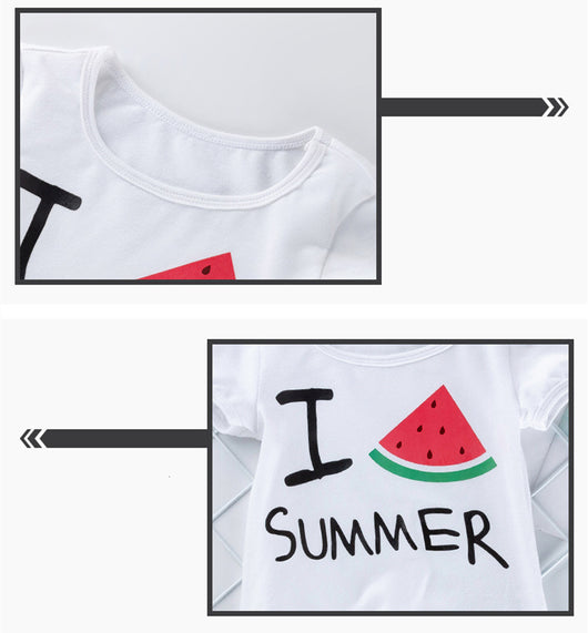 Conjunto de Playa para Niña: Playera y Shorts de Verano con Diadema - Image 13