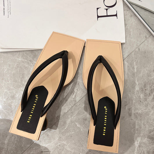 Sandalias y Pantuflas Mujer con Tacón Grueso - Image 3