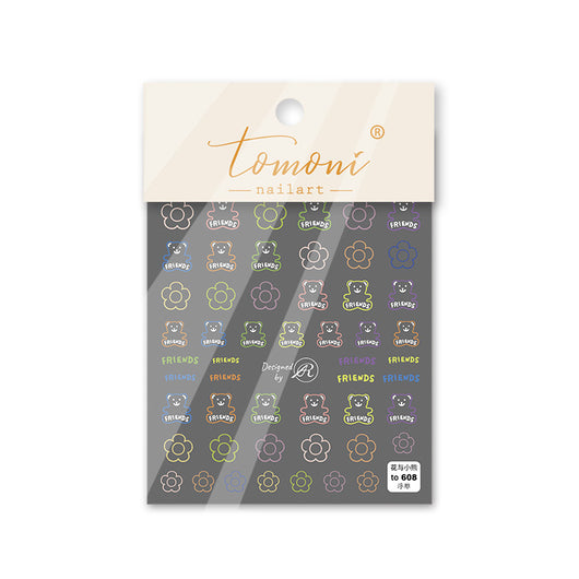 Stickers de Uñas 5D con Relieve Adhesivo - Diseño Simple y Adorable - Image 3