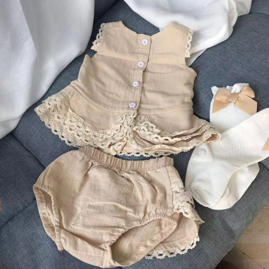 Falda Infantil Niña sin Mangas con Encaje Elegante - Image 5