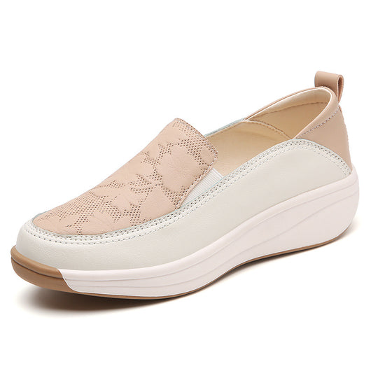 Tenis Blancos Mujer con Suela Gruesa y Cierre Slip-On - Image 4