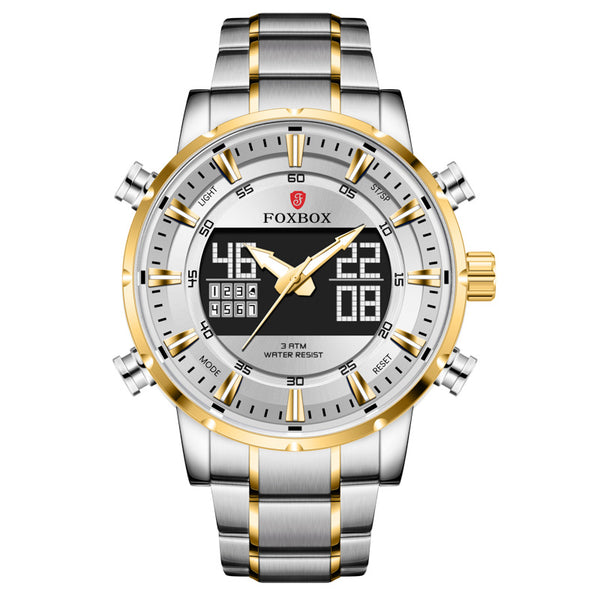 Reloj Deportivo Dual Display Multifuncional Resistente al Agua para Hombre