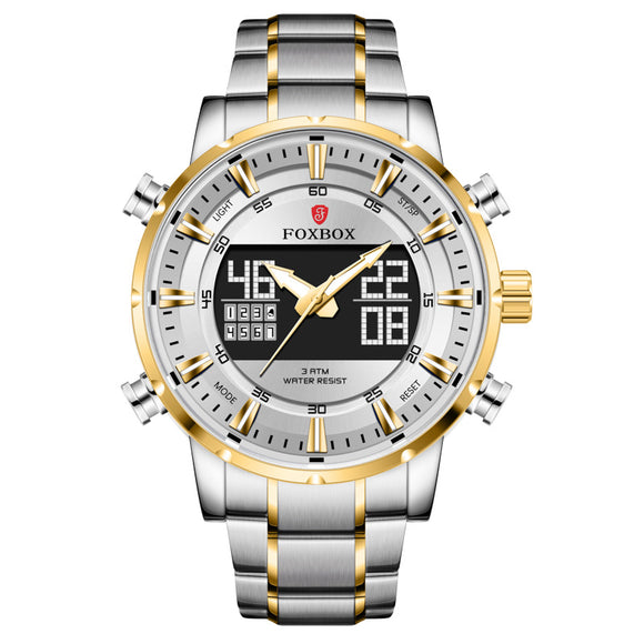 Reloj Deportivo Dual Display Multifuncional Resistente al Agua para Hombre