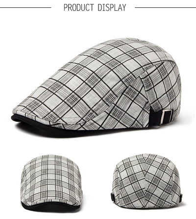 Boina Cuadriculada Ligera para Hombre - Perfecta para Verano - Image 13