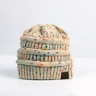 Gorro de Lana con Coleta Tejido - Abrigo Exterior Europeo - Image 20