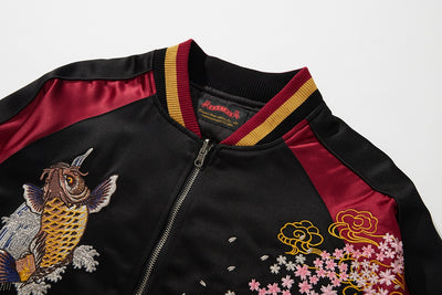Chaqueta de Algodón para Hombre con Bordado de Koi - Image 15