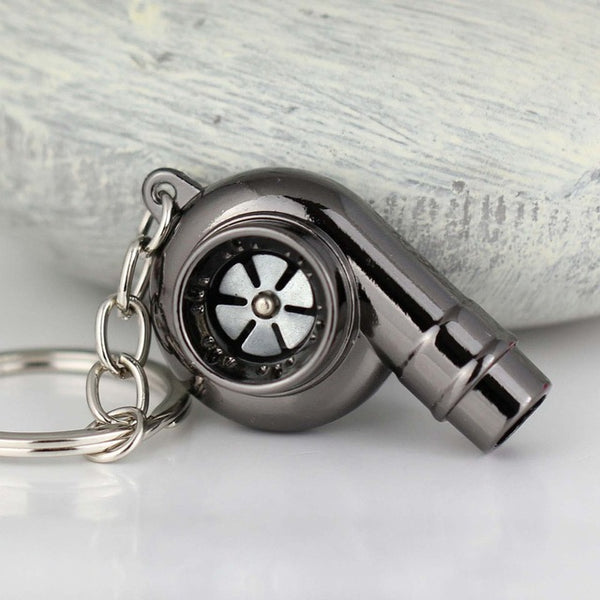 Silbato de Metal Turbo Supercharger - Llavero Profesional