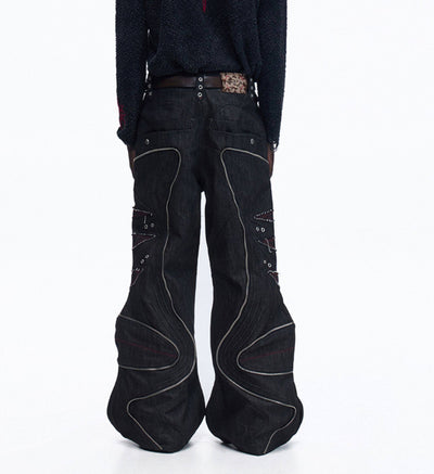 Jeans Negros Aurochs con Costuras Estructuradas - Image 7