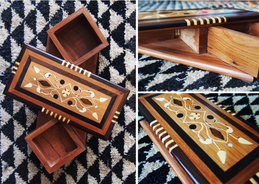 Caja Joyero Marrroquí Giratorio de Madera Artesanal - Image 36