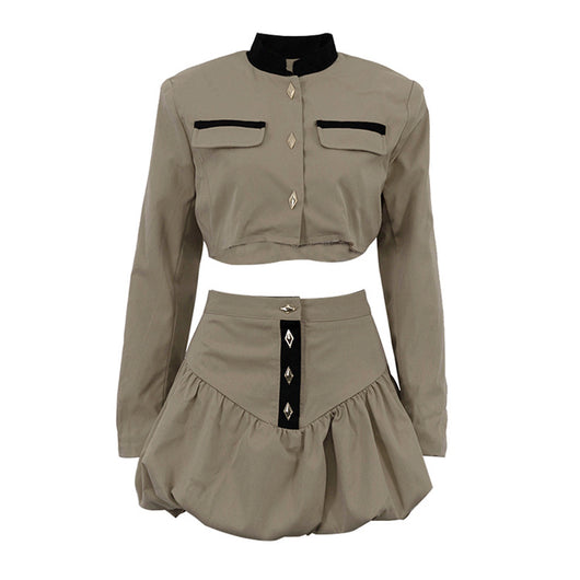 Conjunto Elegante: Blusa Cuello Alto Manga Larga + Falda Ajustada - Image 19
