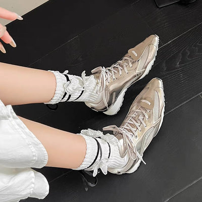 Zapatillas de Boxeo para Mujer con Lengüeta Asimétrica y Suela Gruesa - Image 3
