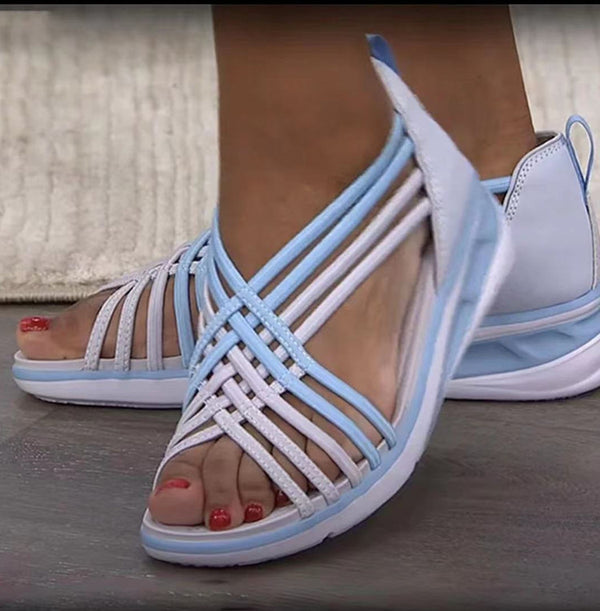 Sandalias Romanas Grandes para Mujer con Diseño de Boca de Pez