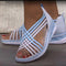 Sandalias Romanas Grandes para Mujer con Diseño de Boca de Pez
