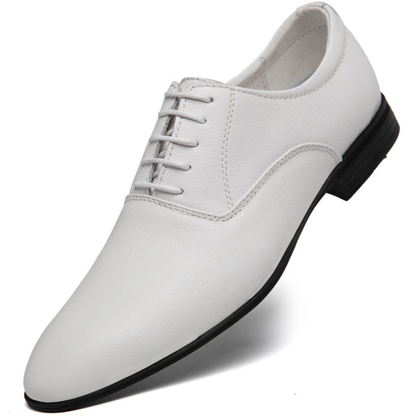 Zapatos de Cuero Business Casual con Punta Afilada para Hombre