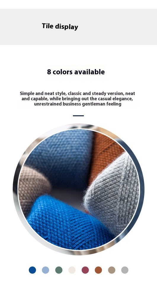 Suéter de Cuello Redondo en Cashmere Premium para Hombre - Image 21