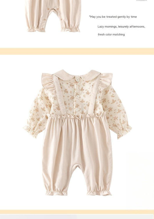 Mono Bebé Primavera Otoño - Enterizo Elegante Falso Dos Piezas para Niña - Image 10