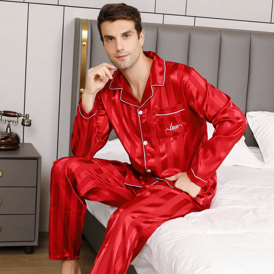 Conjunto de Pijama Hombre Rayas Clásicas - Manga Larga y Pantalón Largo
