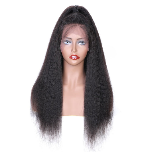 Peluca Frontal de Encaje Yaki 13x4 Cabello Liso y Ondulado - Image 8